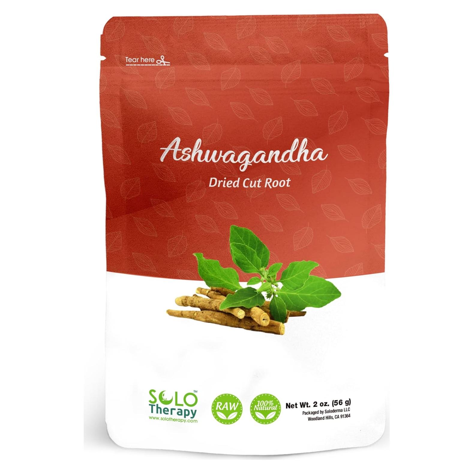 Raíz de Ashwagandha 56g Solo Therapy - Bolsa Reutilizable