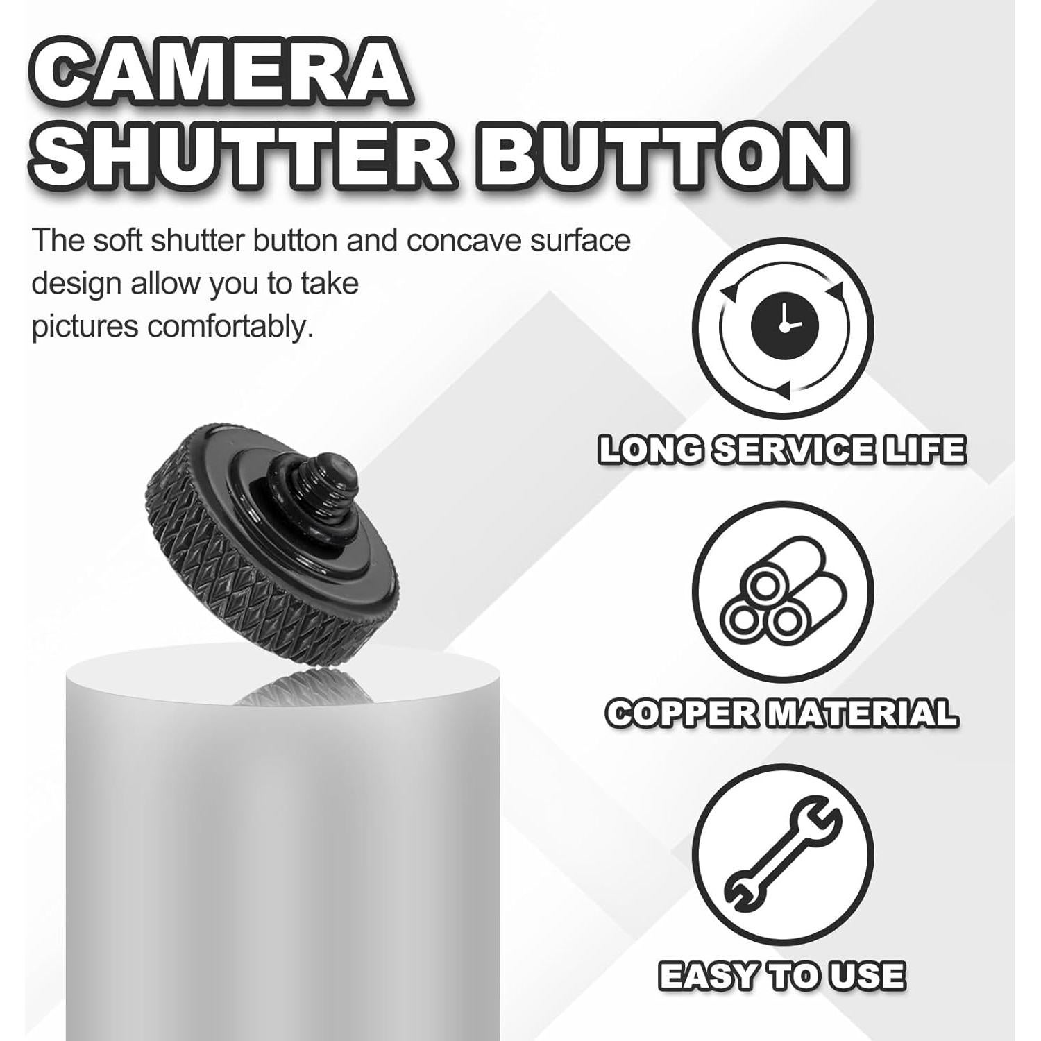 Botón de Disparo PATIKIL 4 Pack Cobre 12mm Negro