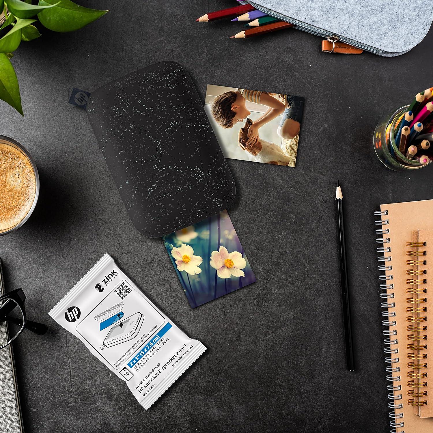 Papel Fotográfico Adhesivo HP Sprocket 20 Hojas 5x8 cm