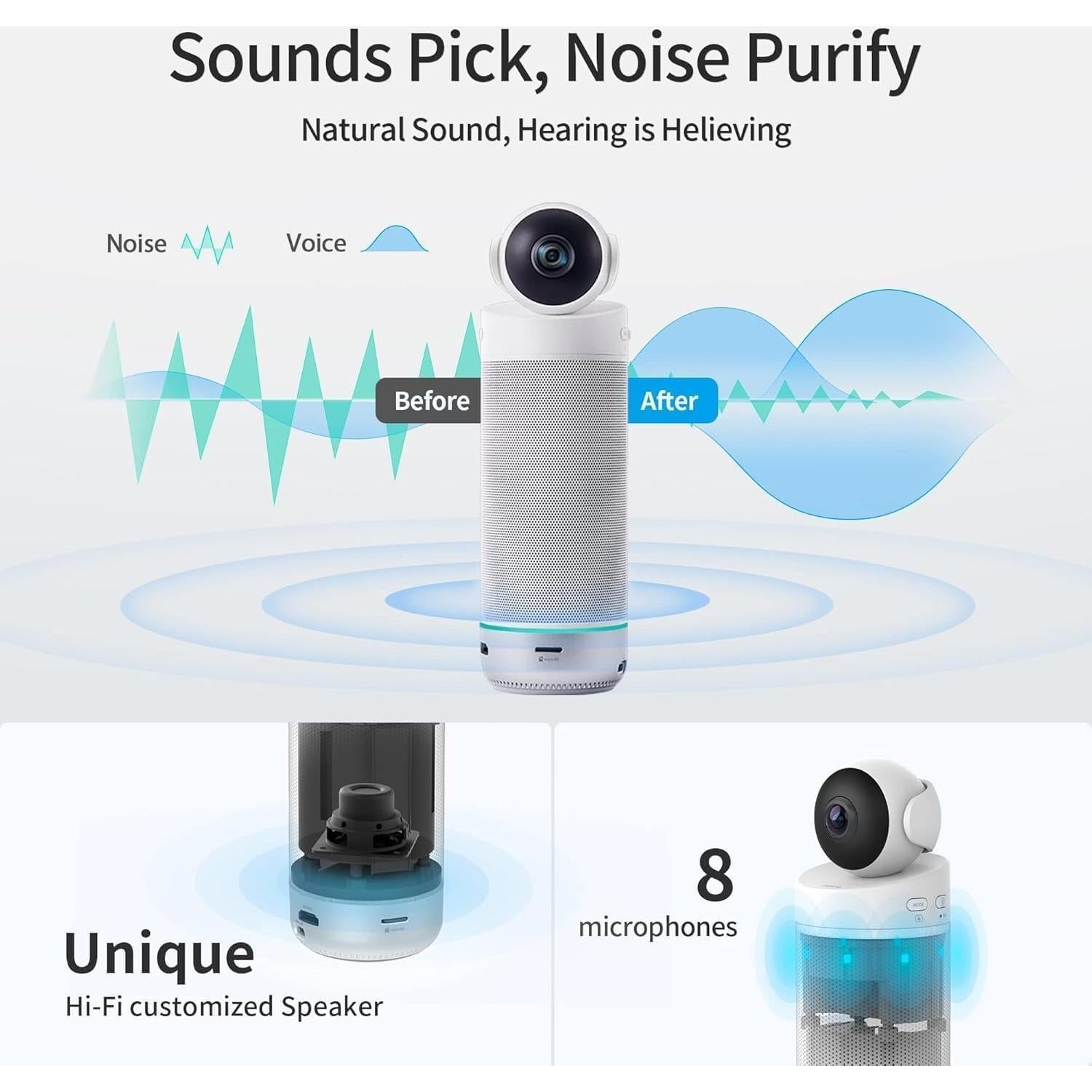 Cámara de Videoconferencia KanDao Meeting S 180° 4K AI