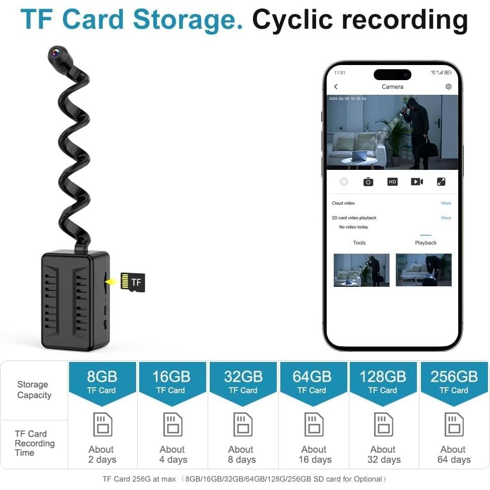 Mini Cámara Espía WiFi 1080P S29-BG Detección Movimiento