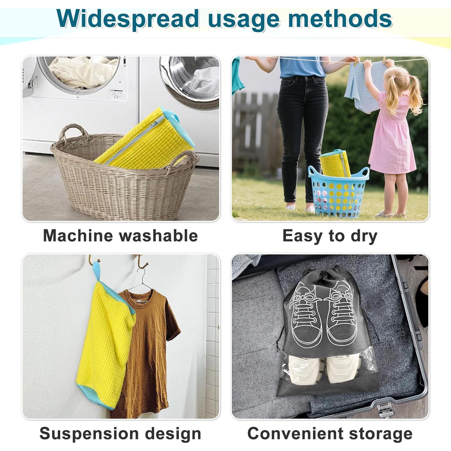 Bolsa de Lavado de Zapatos Heuihm Amarillo 40x20 cm Reutilizable