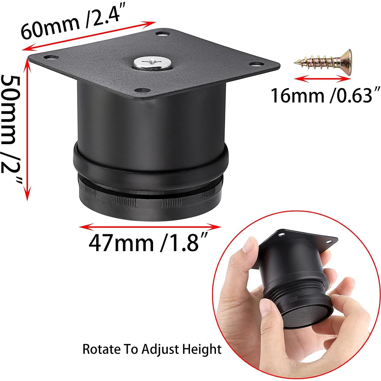 Patas de Muebles Ajustables OwnMy 4 Piezas Acero Inoxidable 5 cm