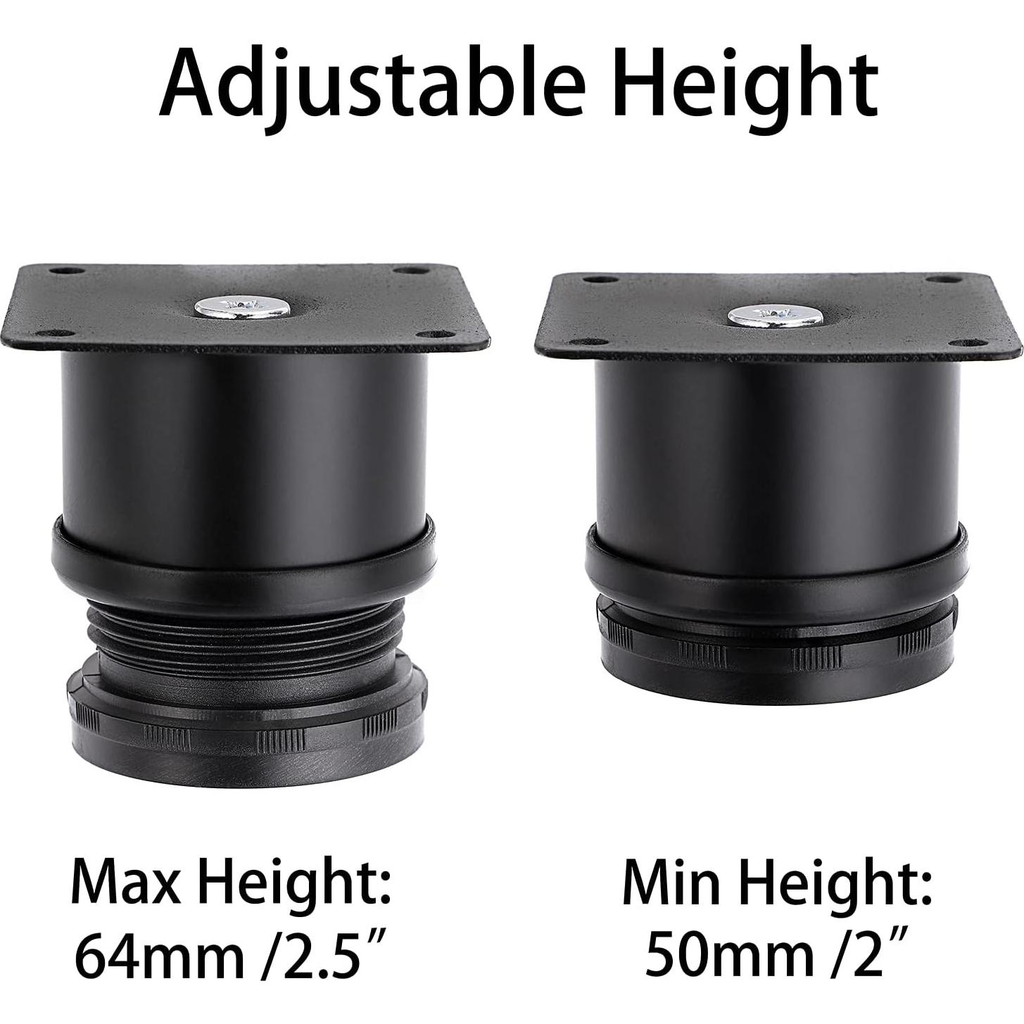 Patas de Muebles Ajustables OwnMy 4 Piezas Acero Inoxidable 5 cm