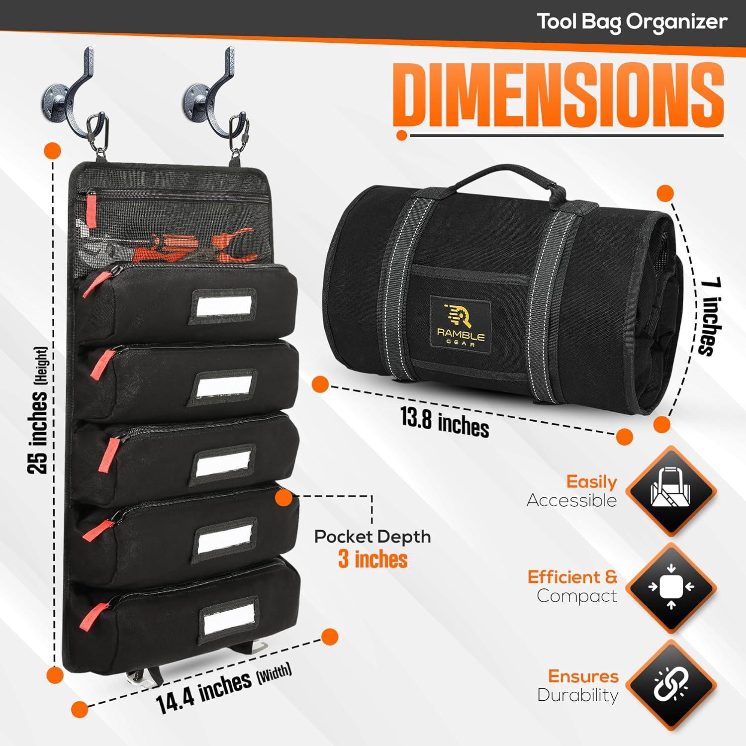 Bolsa organizadora de herramientas Ramble Gear - 5 bolsillos