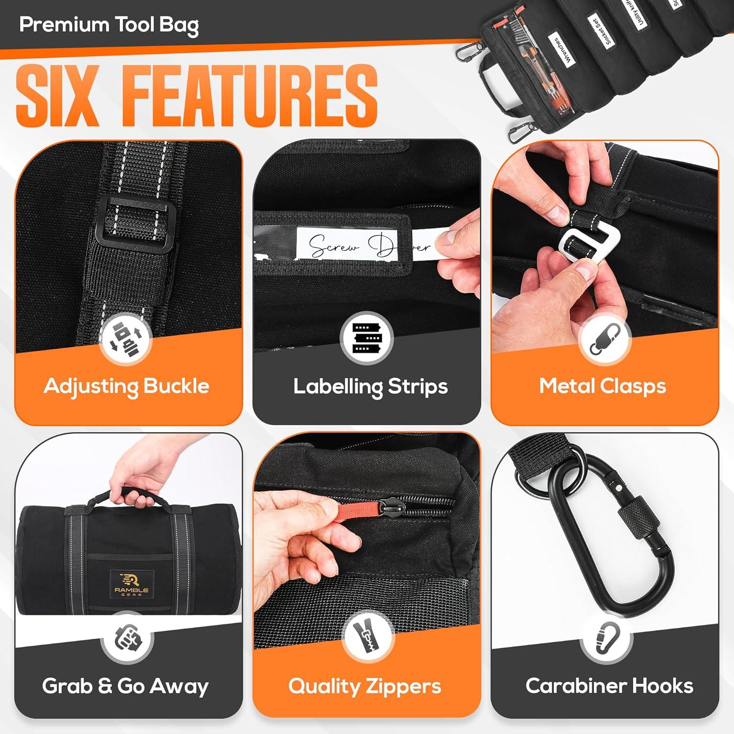 Bolsa organizadora de herramientas Ramble Gear - 5 bolsillos