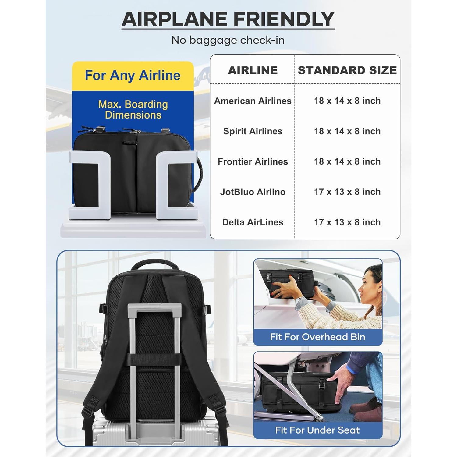 Mochila de Viaje al Vacío Vacpack 31L con Bomba Negra