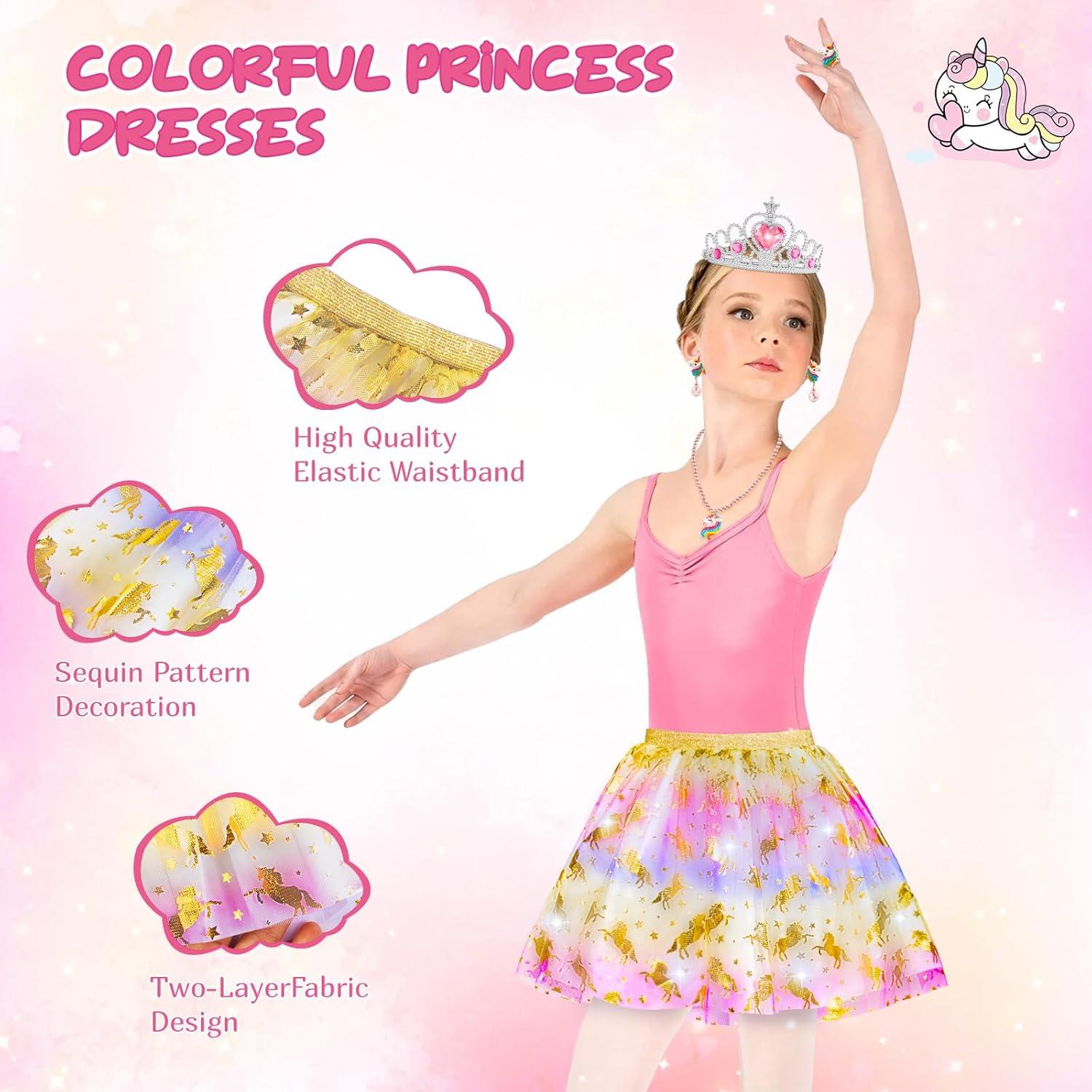 Disfraz de Princesa para Niñas Tlooe con Zapatos Rosa 3-6 Años