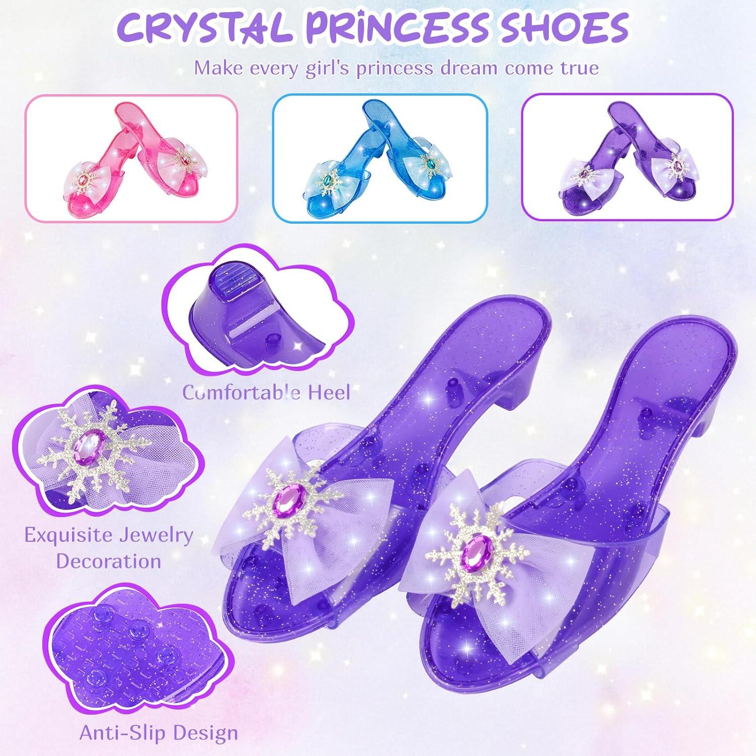 Disfraz de Princesa para Niñas Tlooe con Zapatos Rosa 3-6 Años