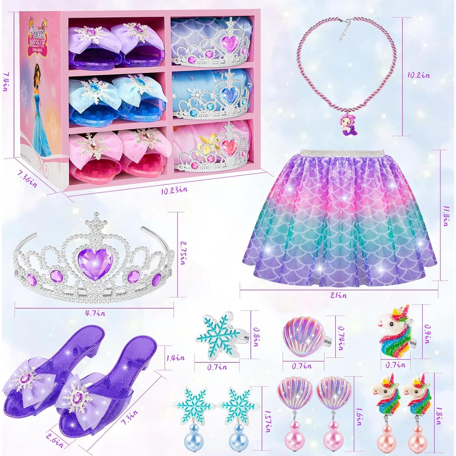 Disfraz de Princesa para Niñas Tlooe con Zapatos Rosa 3-6 Años