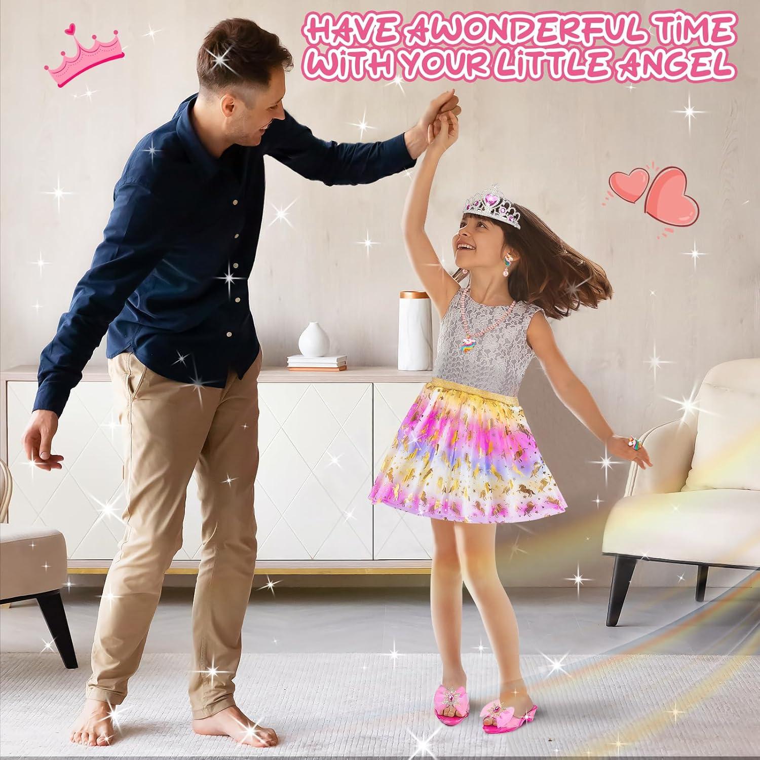 Disfraz de Princesa para Niñas Tlooe con Zapatos Rosa 3-6 Años