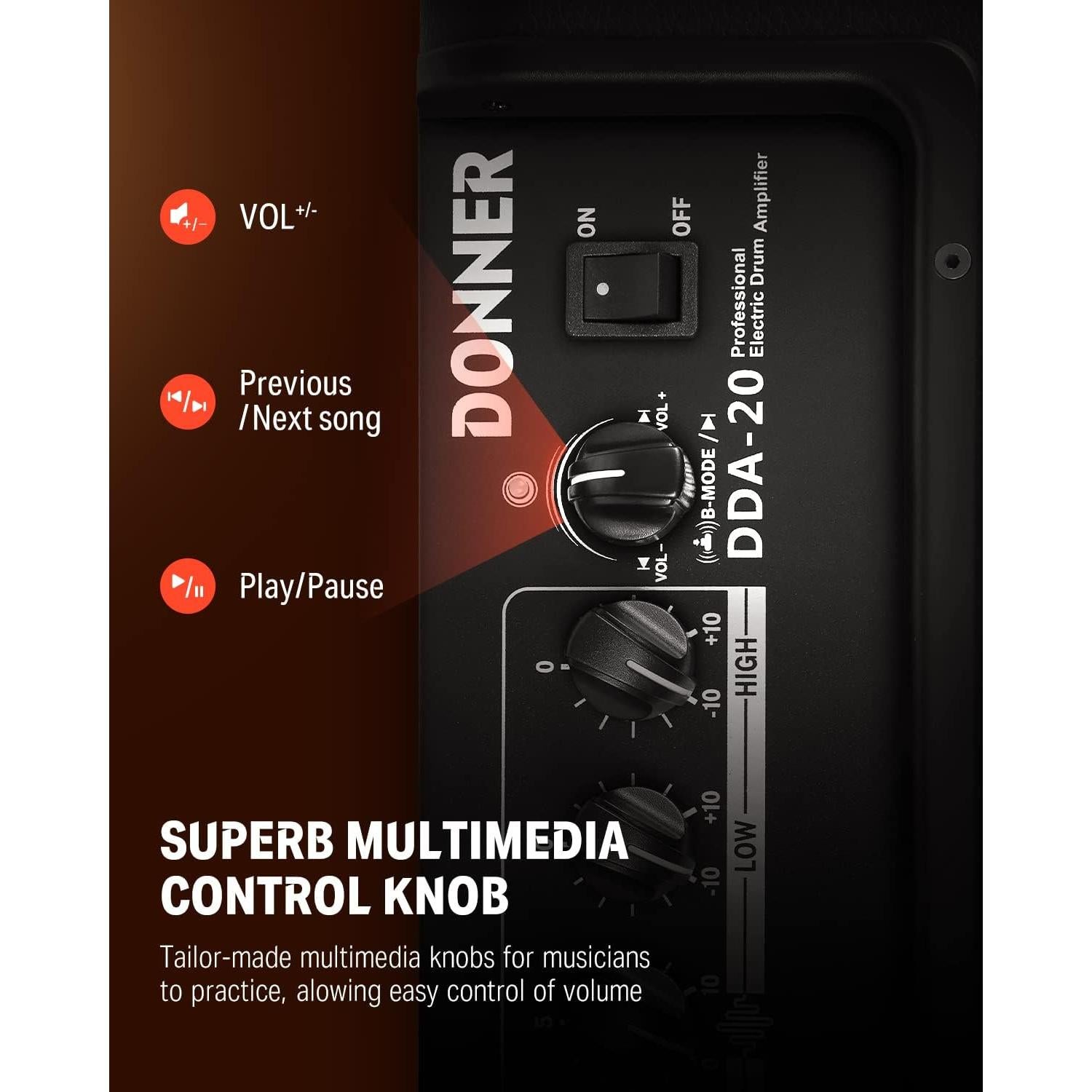 Amplificador de Batería Eléctrica Donner DDA-20 20W Inalámbrico