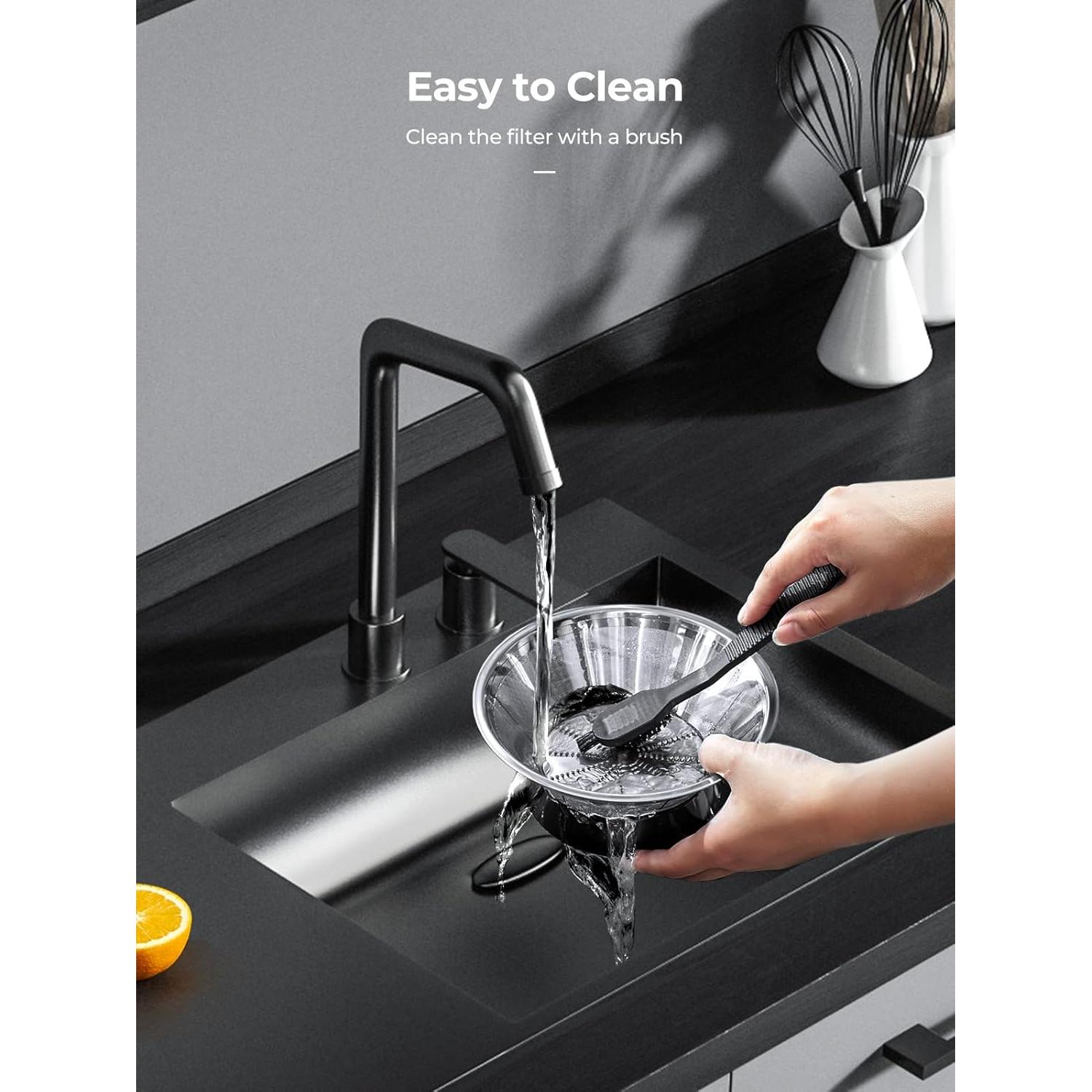 Exprimidor de Frutas y Verduras HOUSNAT 400W 3 Velocidades Negro