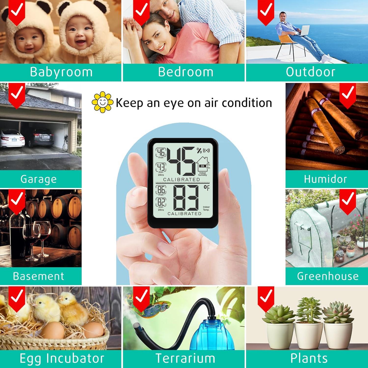 Termómetro Digital Antonki para Interior y Higrómetro - 6.6x5 cm