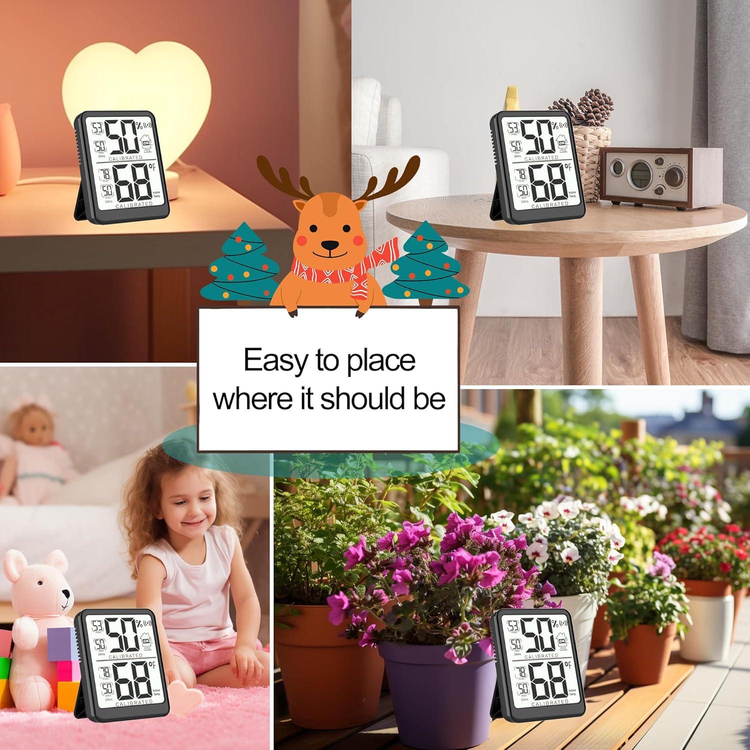 Termómetro Digital Antonki para Interior y Higrómetro - 6.6x5 cm