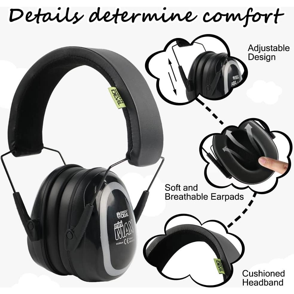 Auriculares de Protección Auditiva Green Devil 27dB Niños