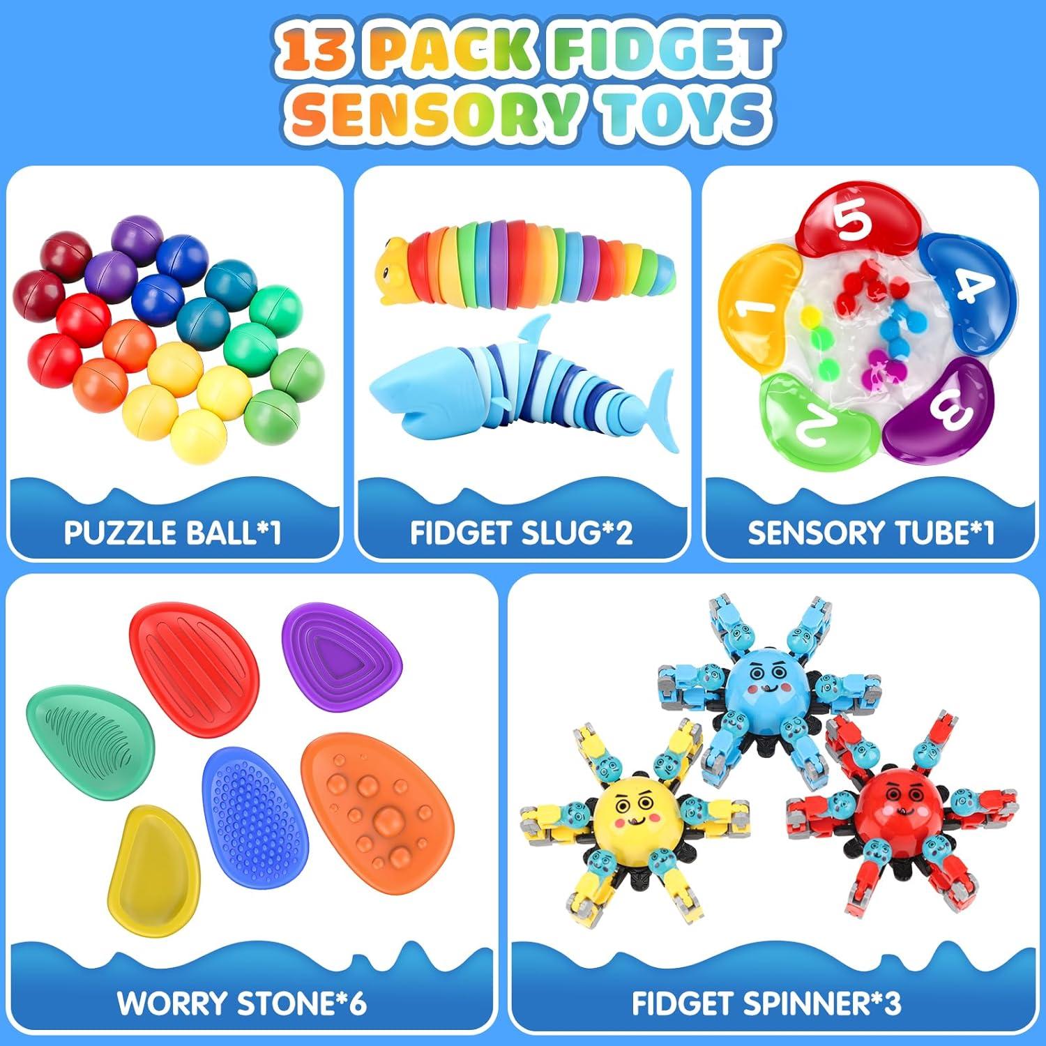 Kit de Juguetes Sensoriales Antiestrés Hepoasky - 13 Piezas