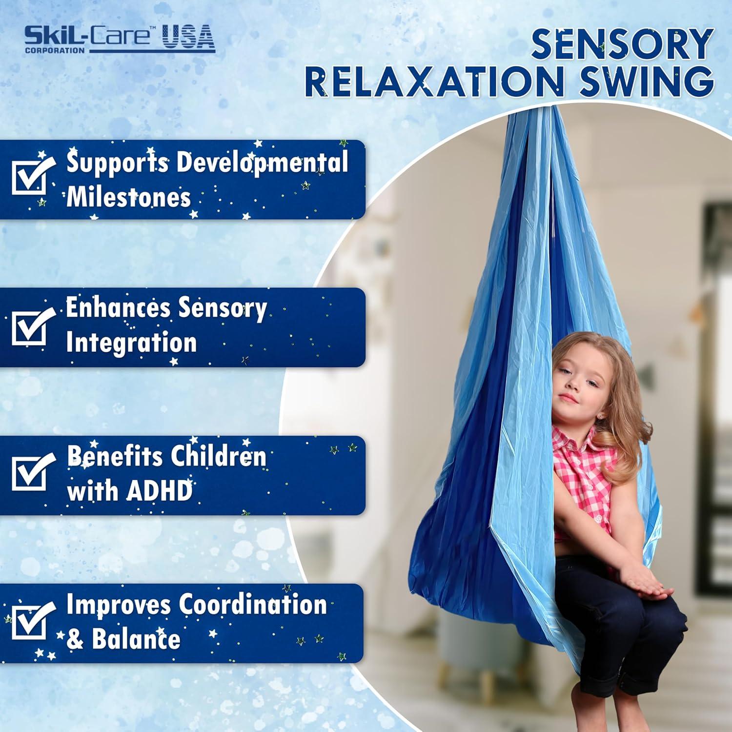 Hamaca Sensorial Skil-Care Azul 203x160 cm para Niños