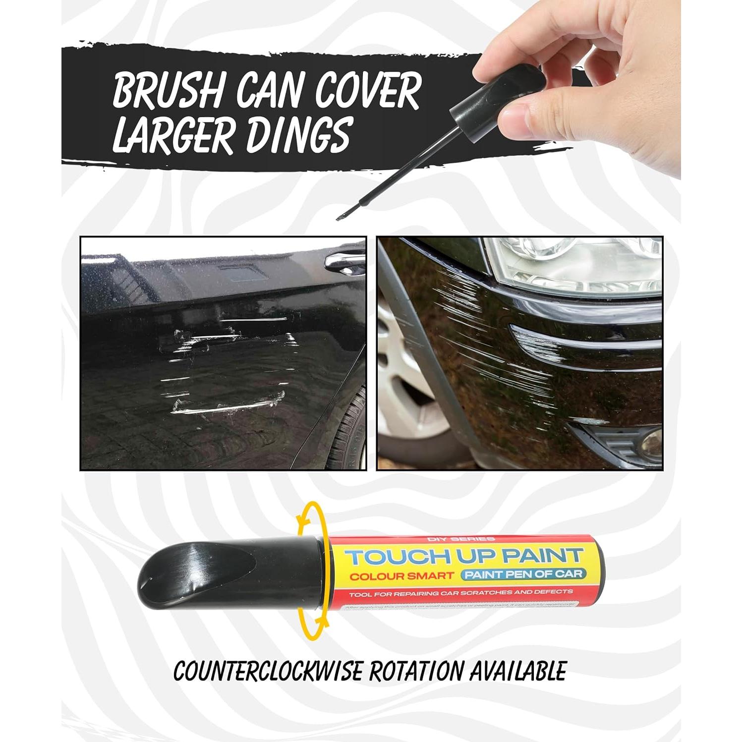 Bolígrafo Reparador de Rayones de Coche Qziulr Negro 1 Onza