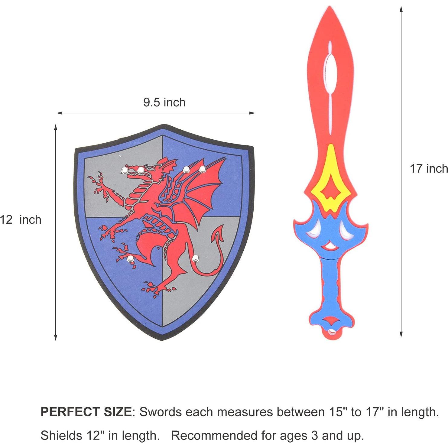 Juego de Espada y Escudo de Espuma PowerTRC 12 Piezas
