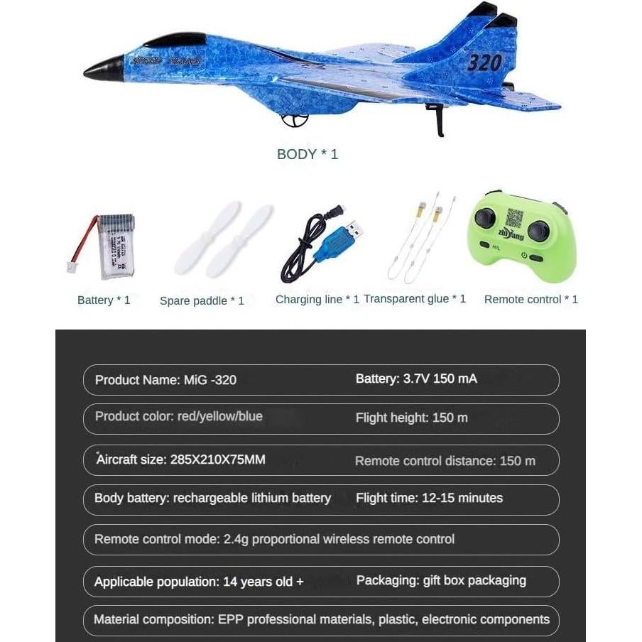 Avión a Control Remoto Inalámbrico Genérico Su-35 con Luces