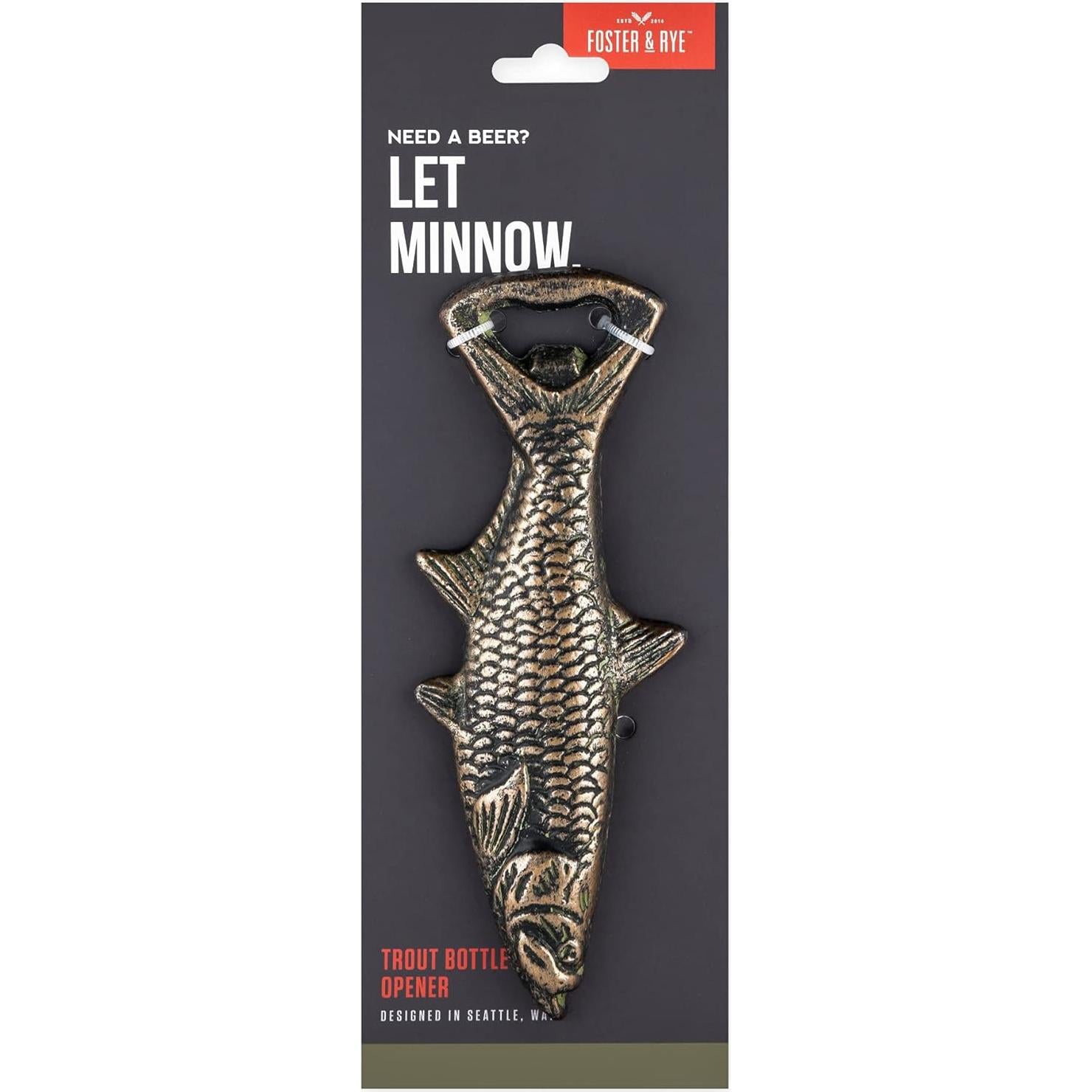 Abrebotellas de Pescado Foster & Rye de Hierro Fundido