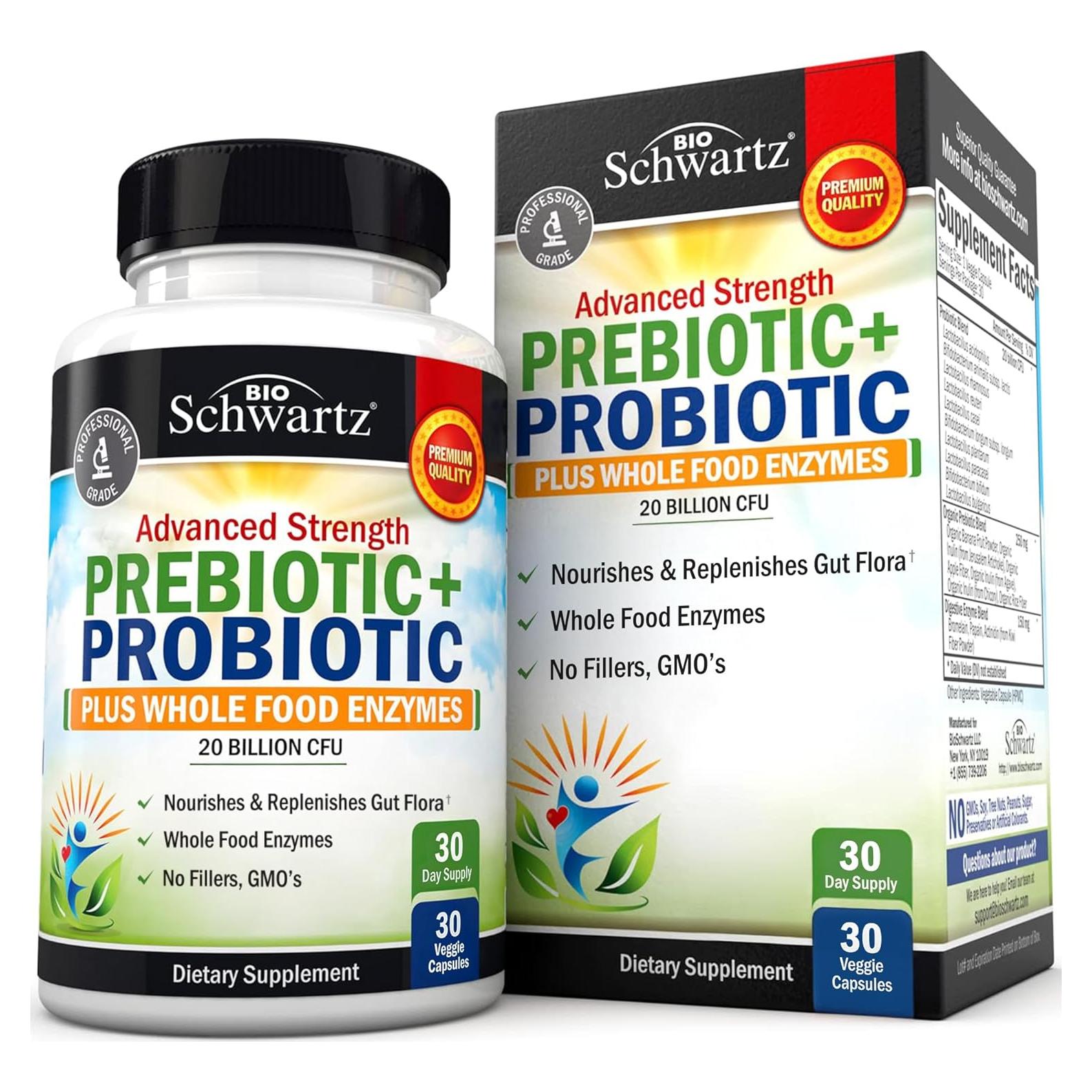 Prebióticos y Probióticos BioSchwartz 30 Cápsulas Salud Digestiva