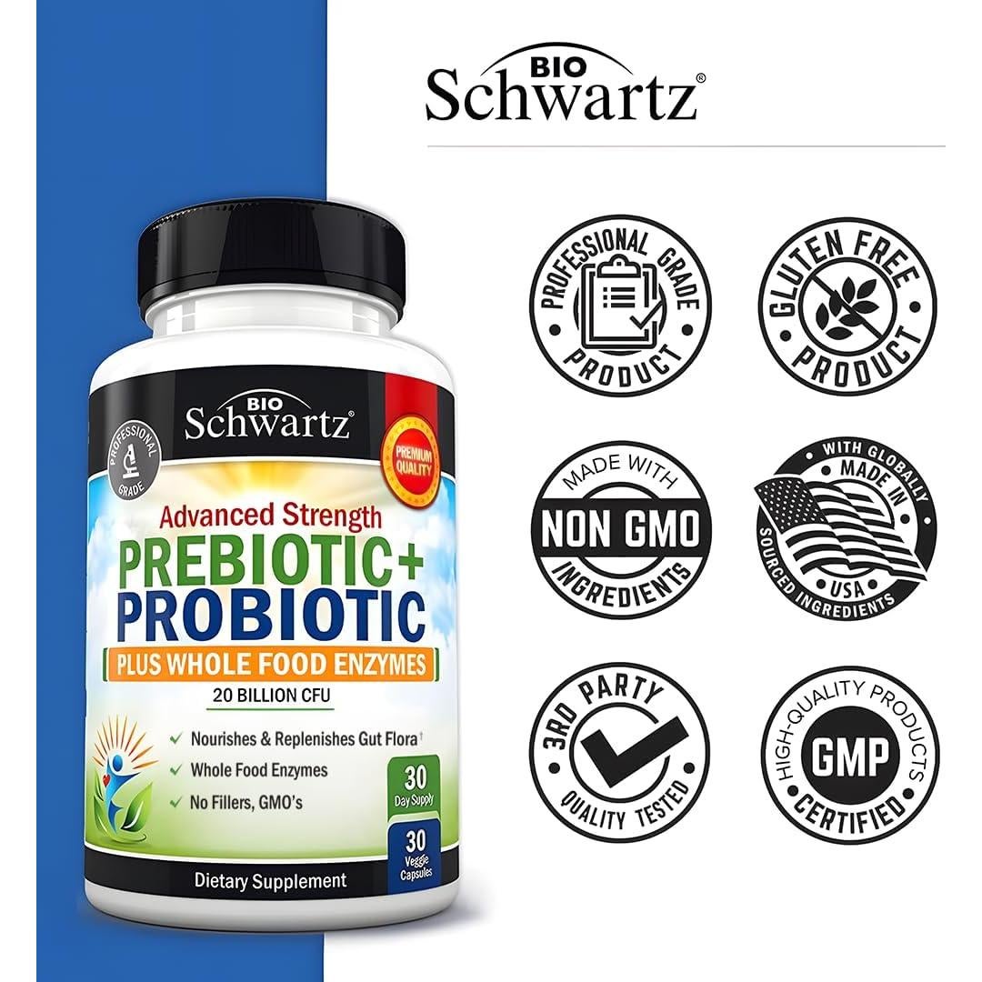 Prebióticos y Probióticos BioSchwartz 30 Cápsulas Salud Digestiva