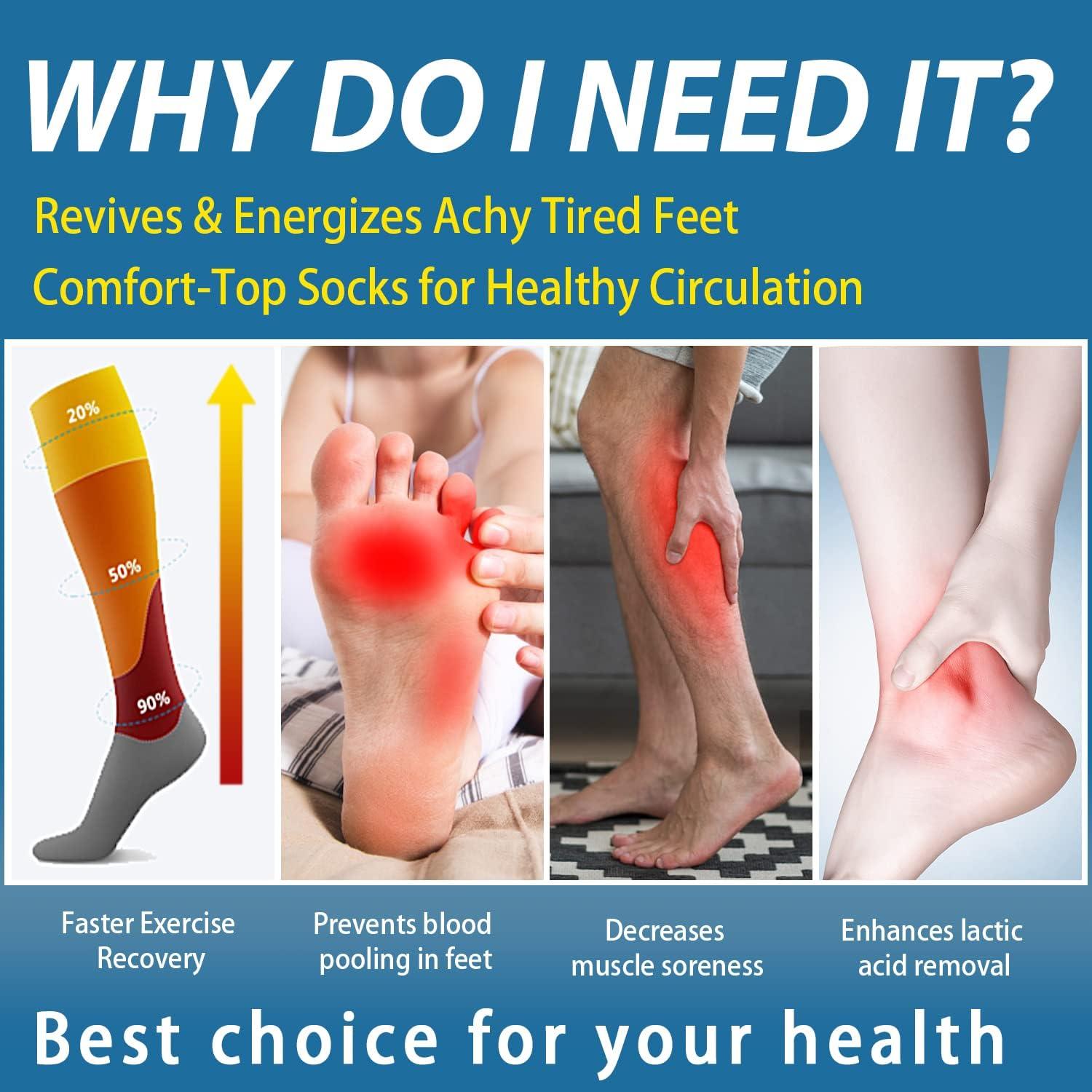 Calcetines de Compresión SunFeeling 6 Pares Unisex Multicolor