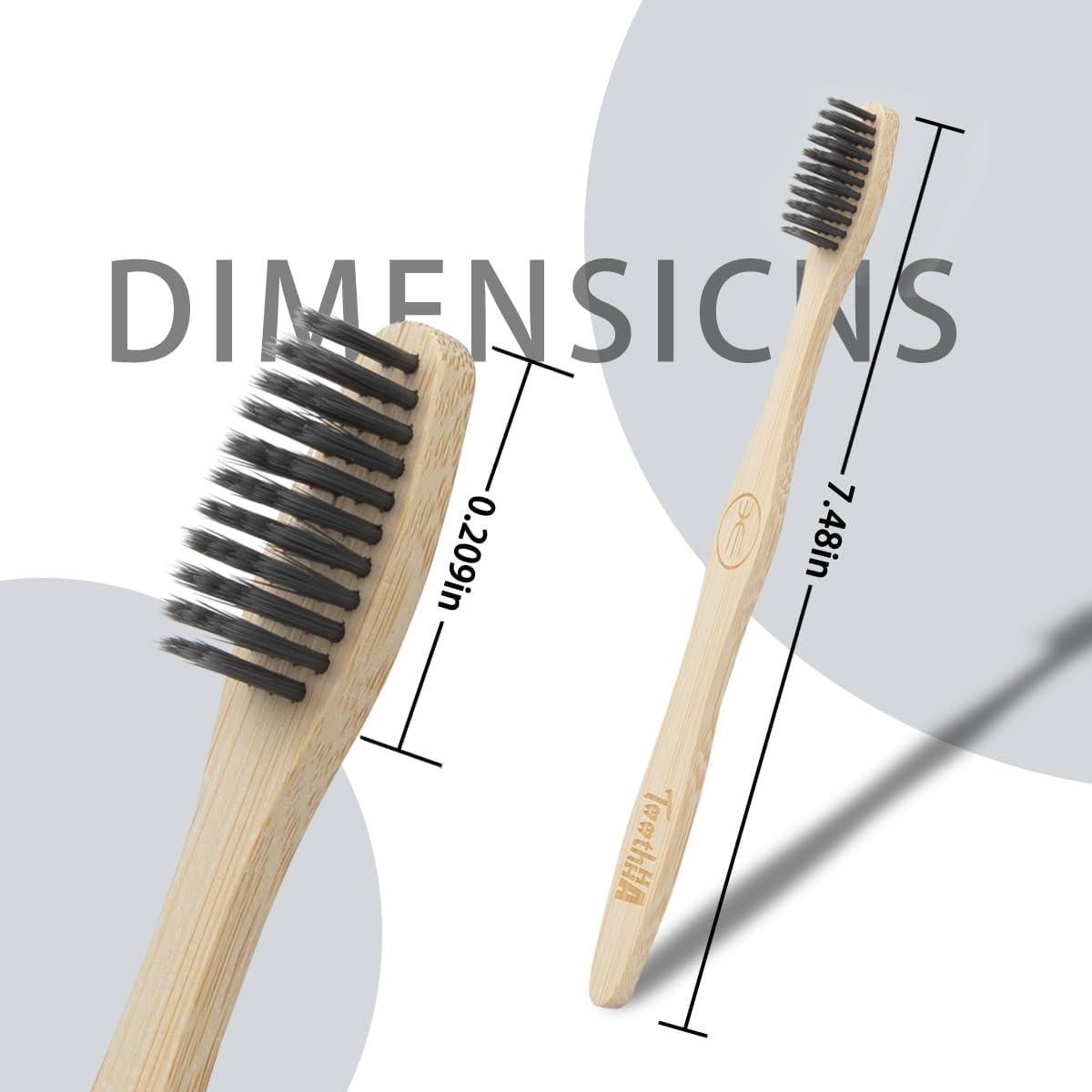 Cepillo de Dientes de Bambú Ecológico Tooth HaHa 10 Unidades