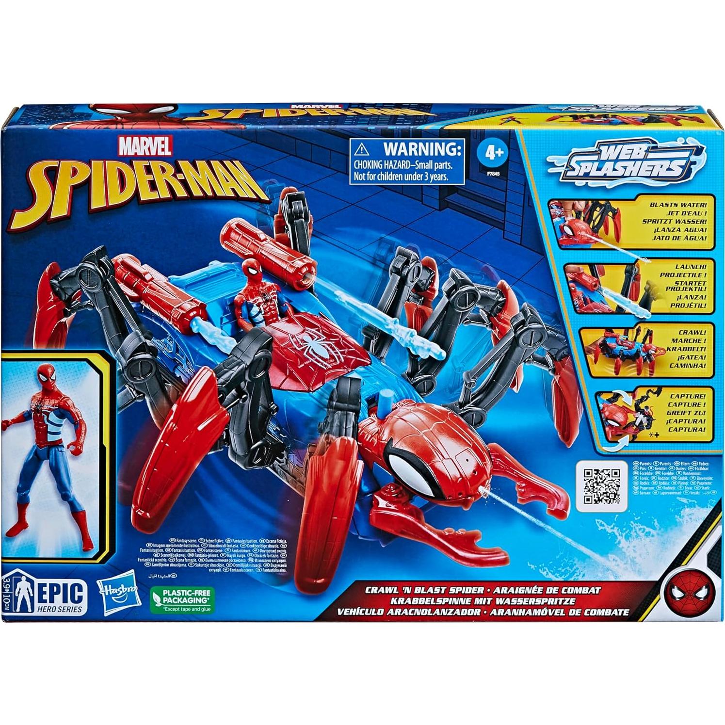 Juego de coches Spider-Man Hasbro con figura y explosión