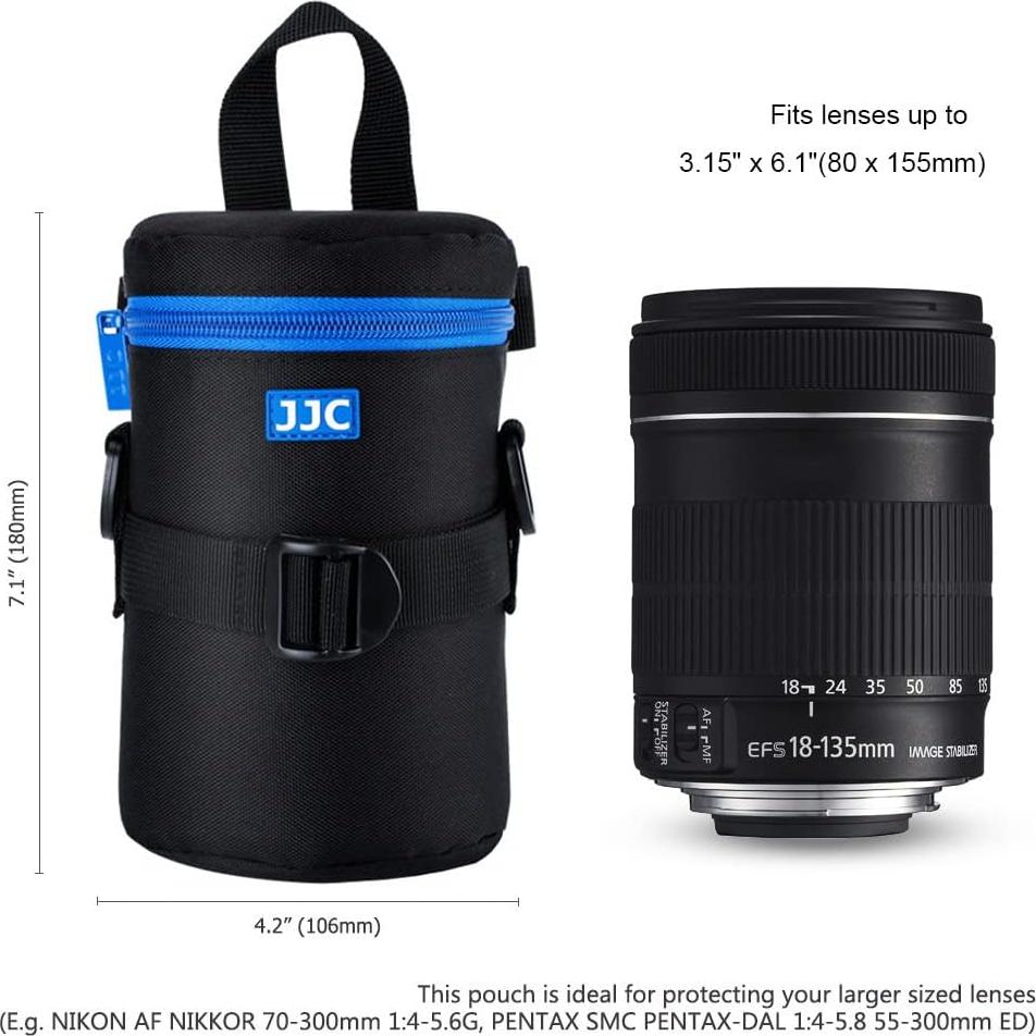 Funda de Lente Deluxe JJC LP3II para Lentes SLR hasta 80x155mm