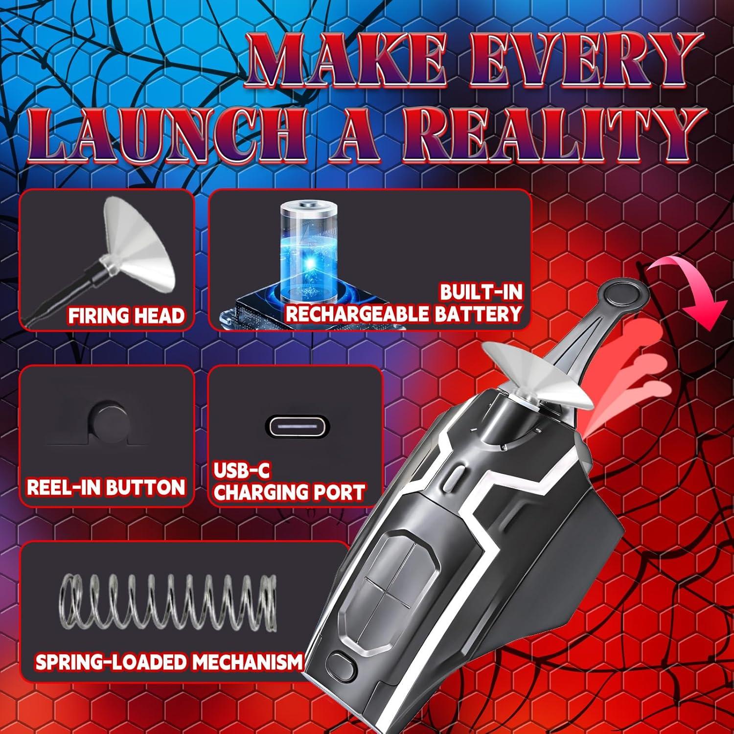 Lanzador de Telarañas AQEWK 2.0 para Niños 2,59 m