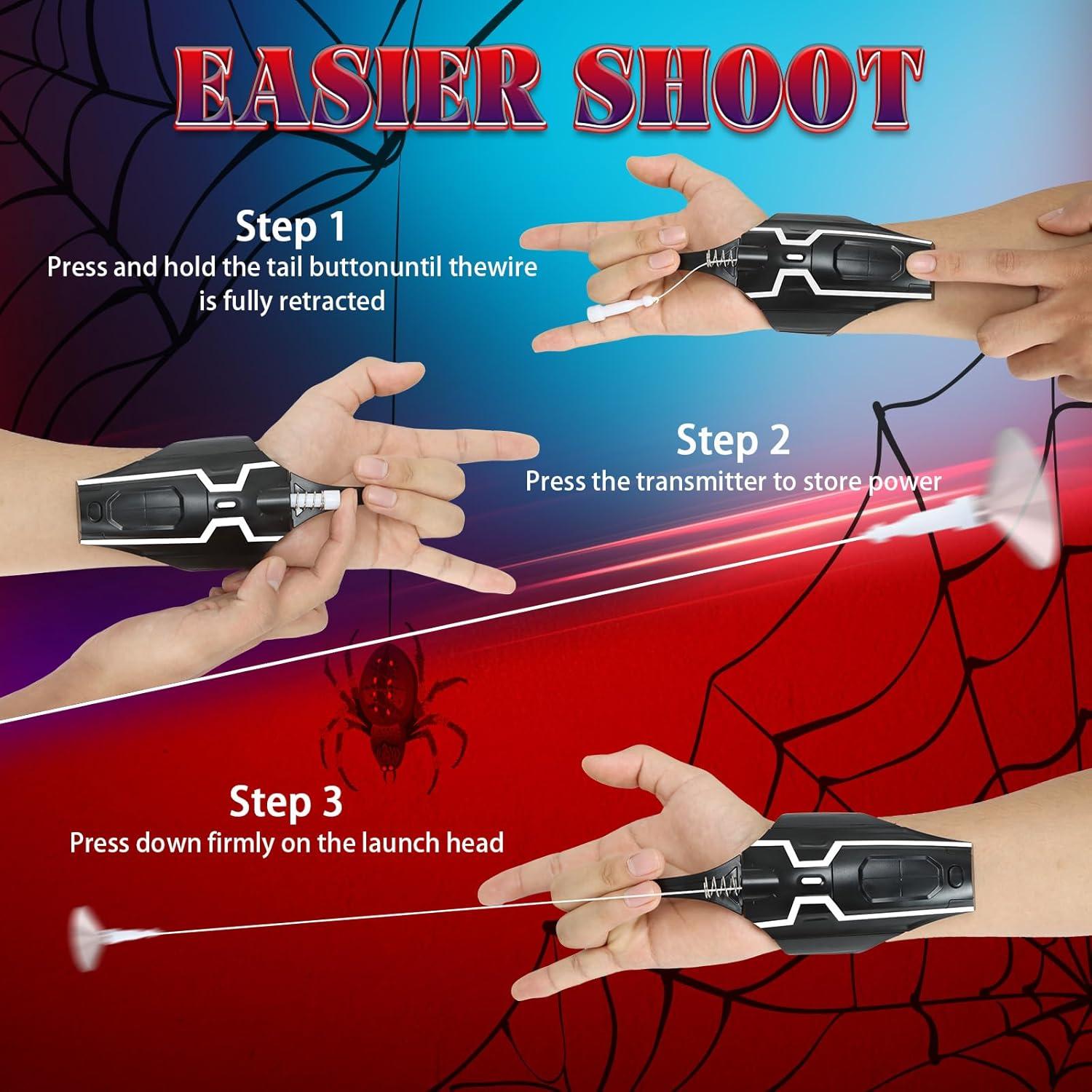 Lanzador de Telarañas AQEWK 2.0 para Niños 2,59 m