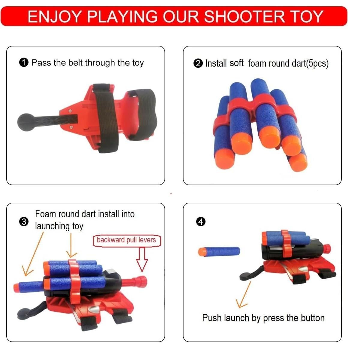 Juego de Guantes y Lanzadores de Telaraña YWSZZG para Niños