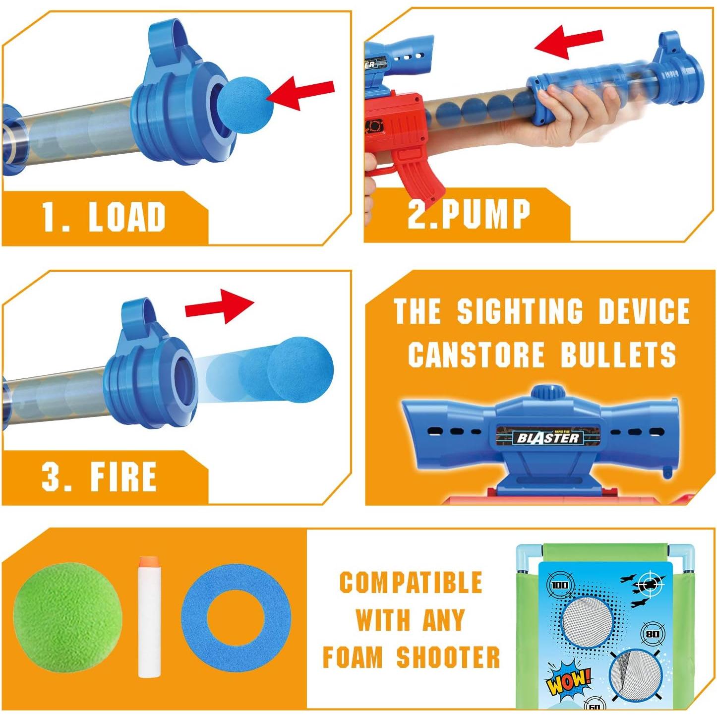 Juego de Tiro SpringFlower 2pk Pistolas con Balas de Espuma