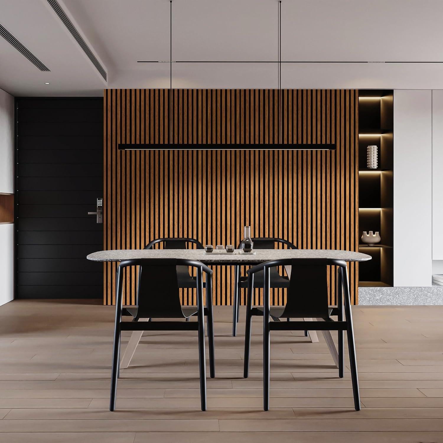 Paneles Acústicos 3D HPNIUB Madera de Nogal 60x120cm 2pcs