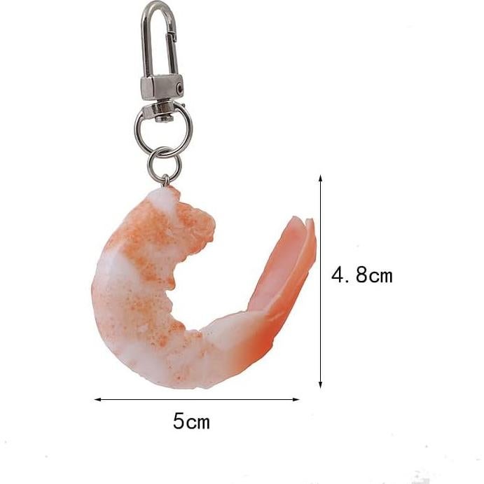 Llavero Mini Camarón Simulado HSYHERE 5cm PVC Diversión