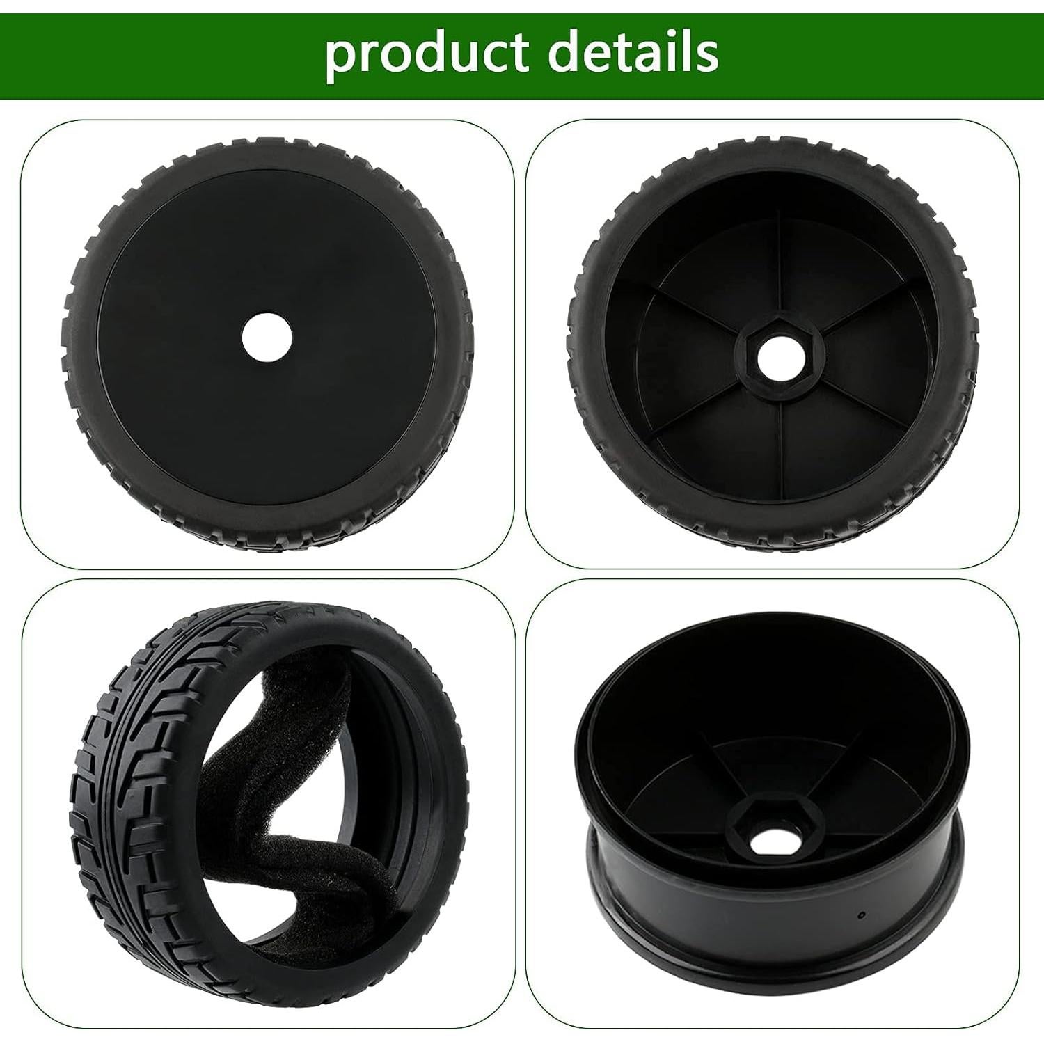 4 Ruedas y Neumáticos 17mm RCHobbytop para Buggy RC 1/8