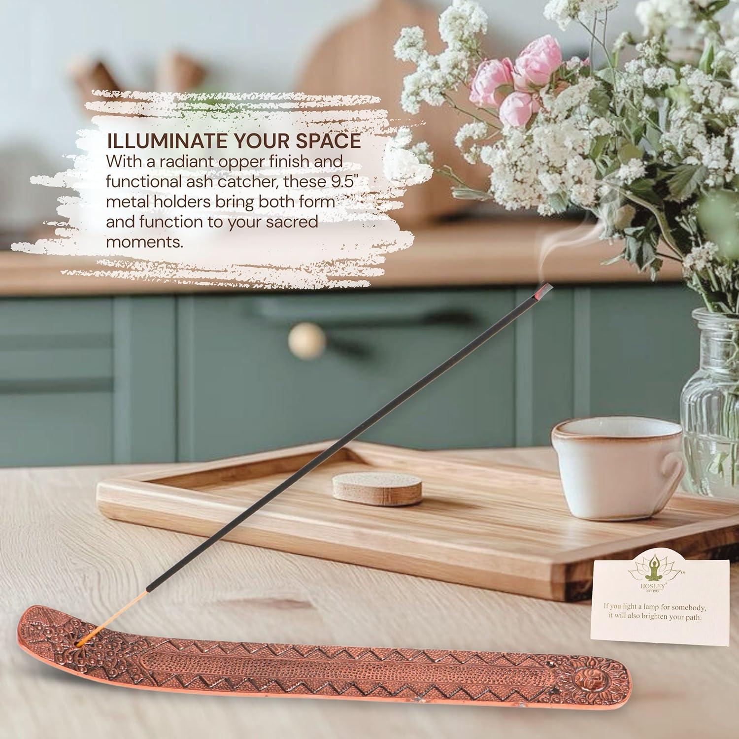 Soporte de Incienso Hosley de Aluminio Cobre Antiguo 24 cm