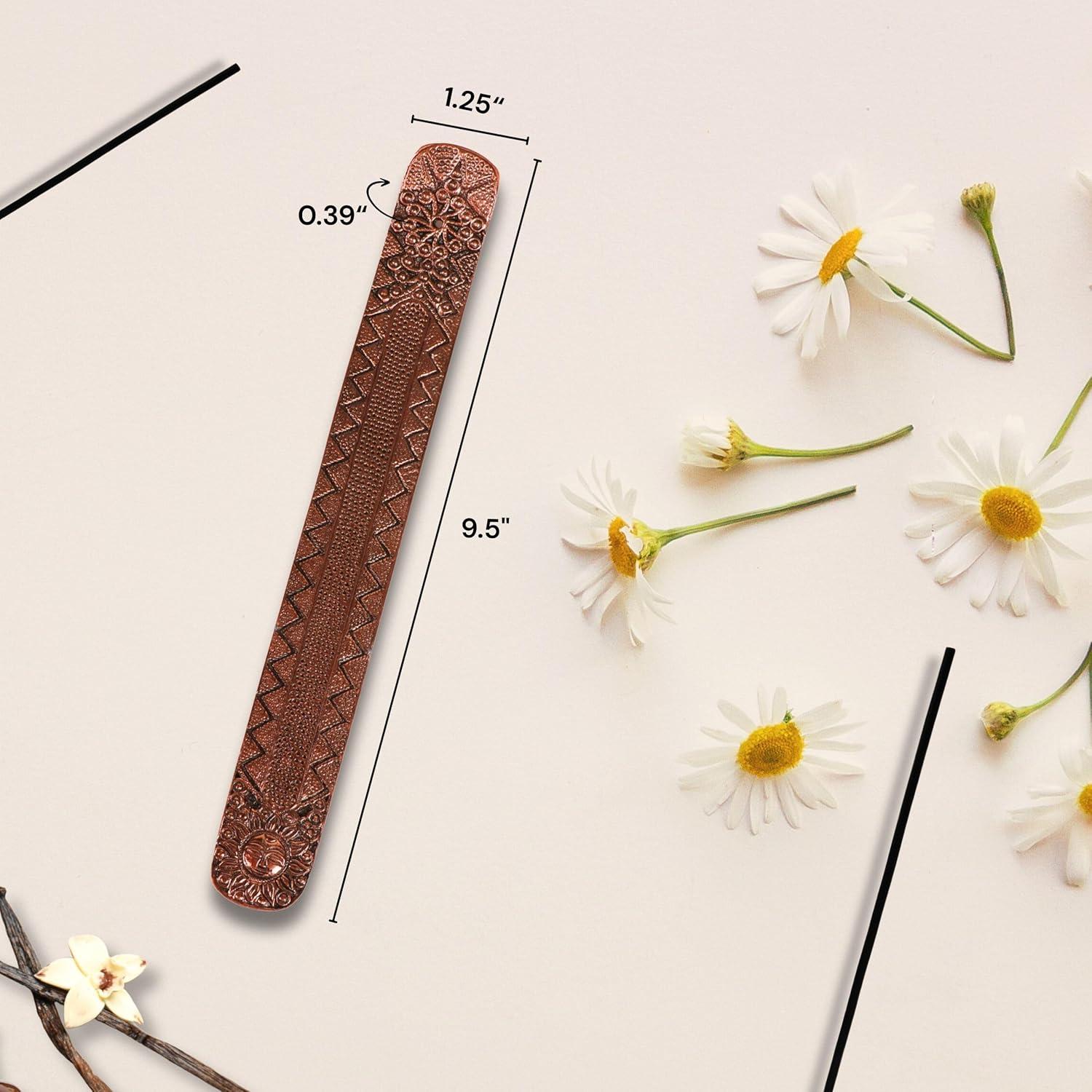 Soporte de Incienso Hosley de Aluminio Cobre Antiguo 24 cm