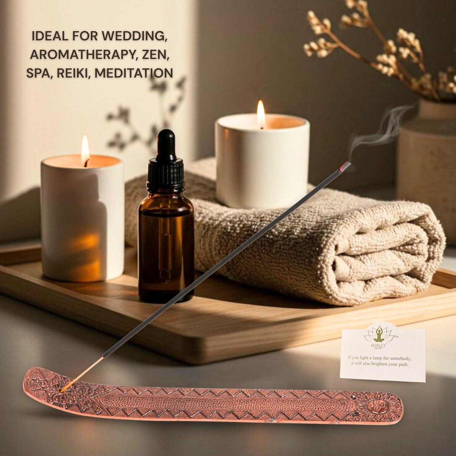 Soporte de Incienso Hosley de Aluminio Cobre Antiguo 24 cm