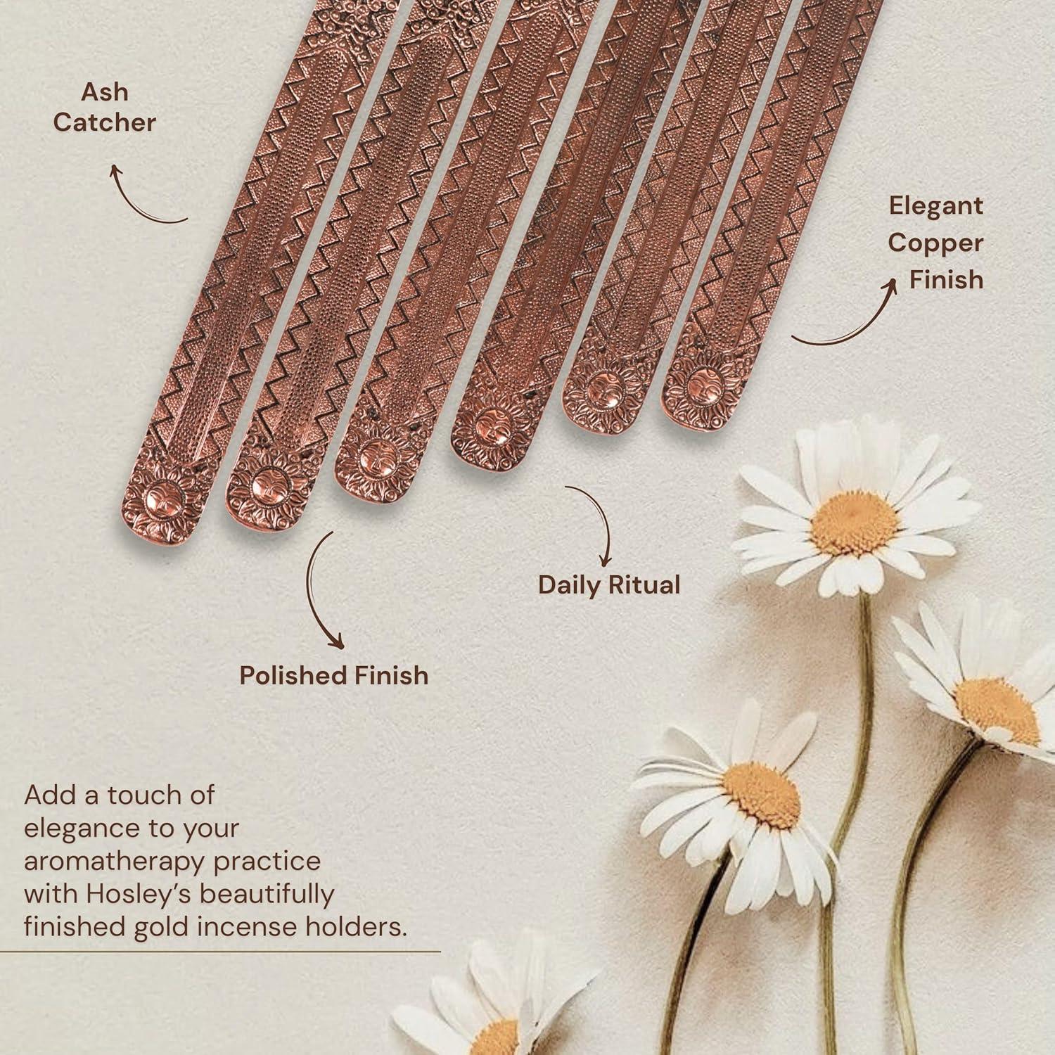 Soporte de Incienso Hosley de Aluminio Cobre Antiguo 24 cm