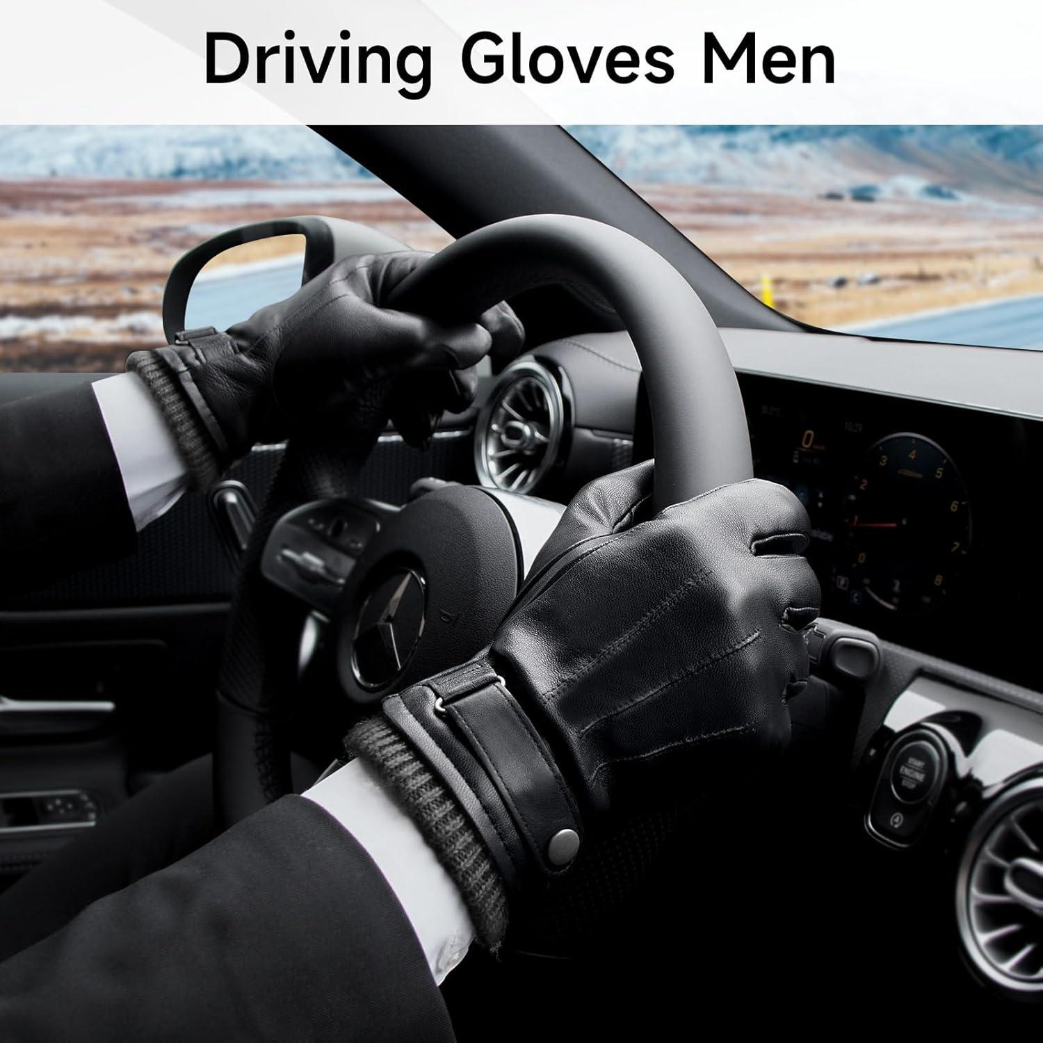 Guantes de Invierno OZERO para Hombre de Cuero Térmicos