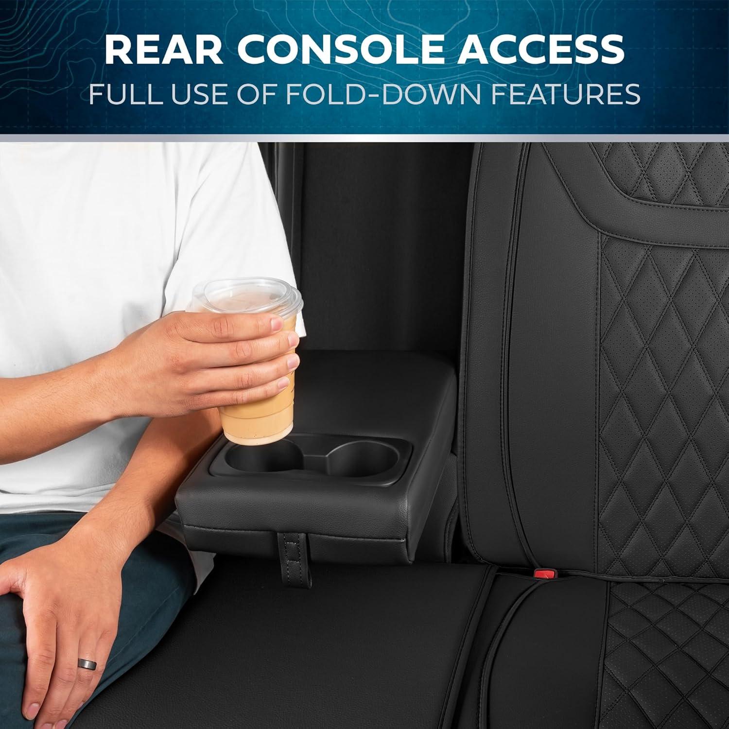 Funda de Asiento Trasero MotorBox Cuero Sintético Ranch Negro