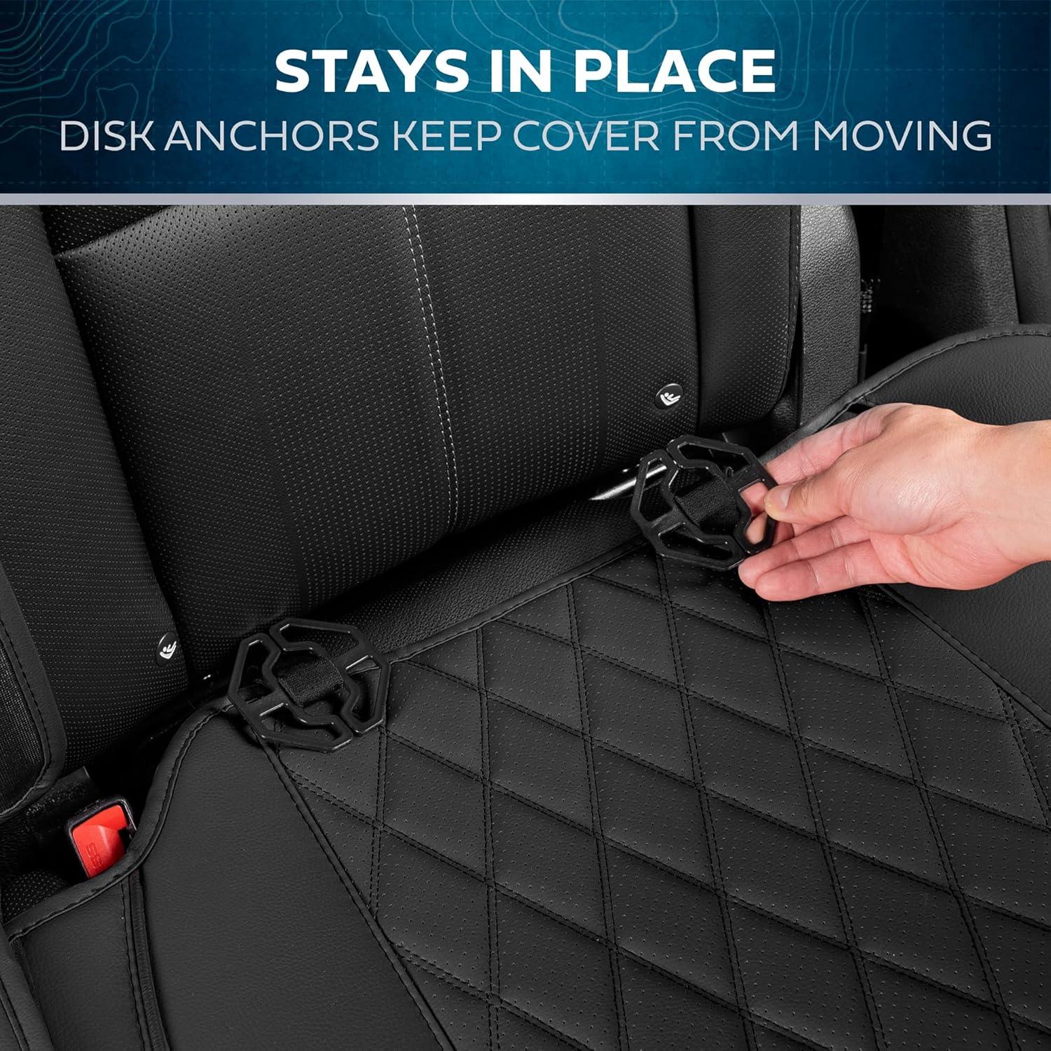 Funda de Asiento Trasero MotorBox Cuero Sintético Ranch Negro