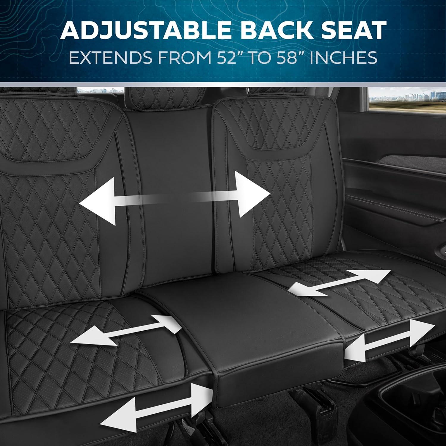 Funda de Asiento Trasero MotorBox Cuero Sintético Ranch Negro