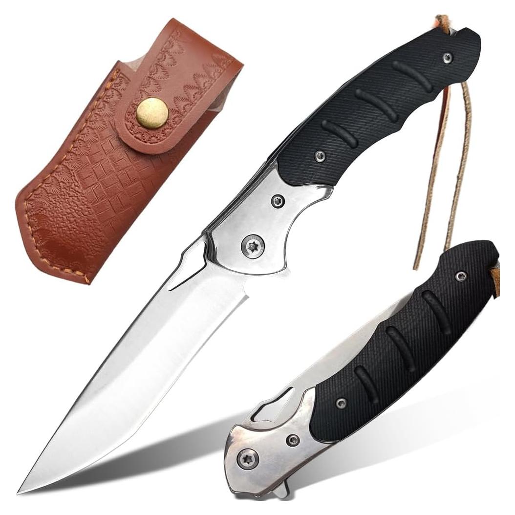 Cuchillo de bolsillo plegable Wellsure de acero D2 con mango G10