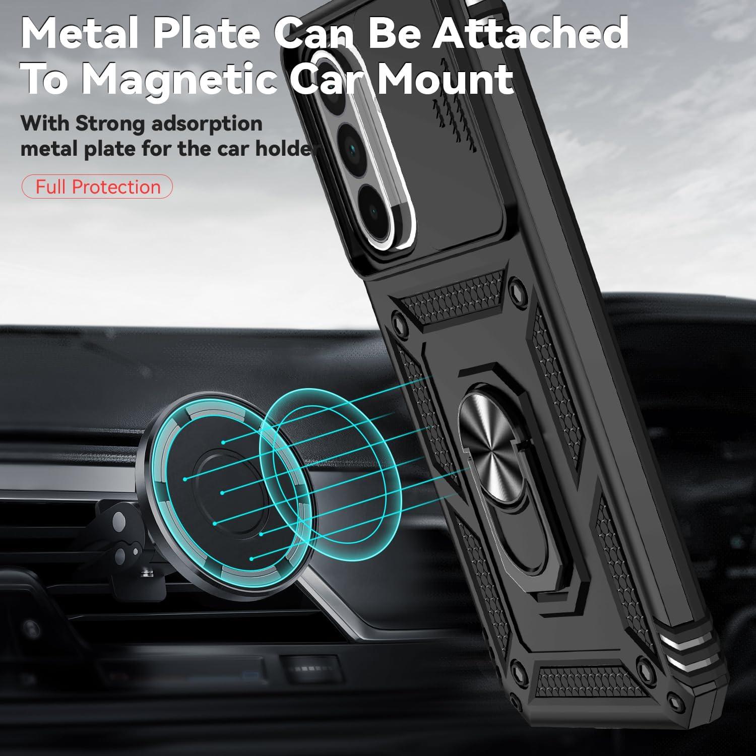 Funda Samsung Galaxy A36 5G con soporte anillo y protector HD