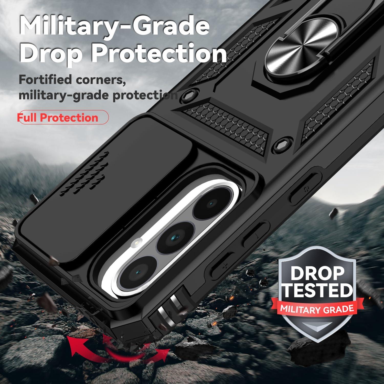 Funda Samsung Galaxy A36 5G con soporte anillo y protector HD